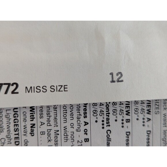 Vintage Sewing Pattern McCalls Women Dress #8772 Size 12 Uncut 80s Style Belt - Picture 5 of 6